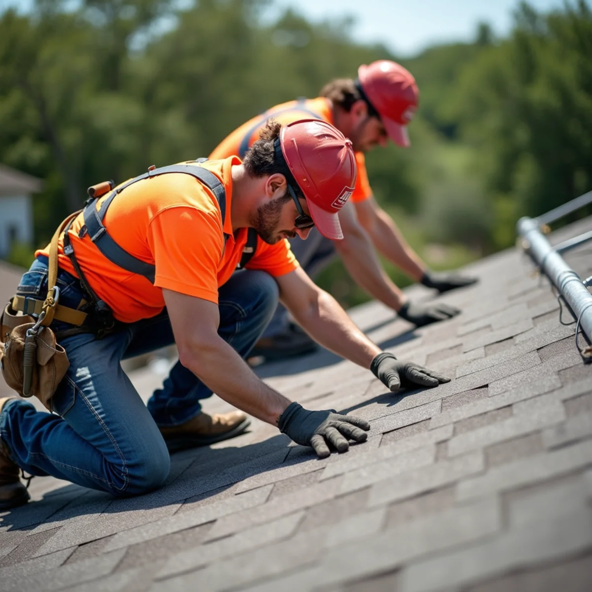 Sentry Pro Roofing single day crew standing proudly in Katy TX